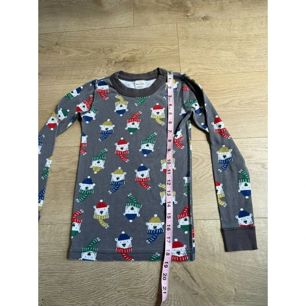 Kids unisex Girls Boys Hanna Andersson Polar Bear long john pajamas set size 8